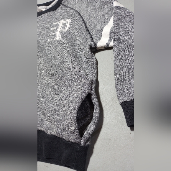 Victoria's Secret PINK Gray Crewneck with Black Trim, Size XS - Picture 5 of 5